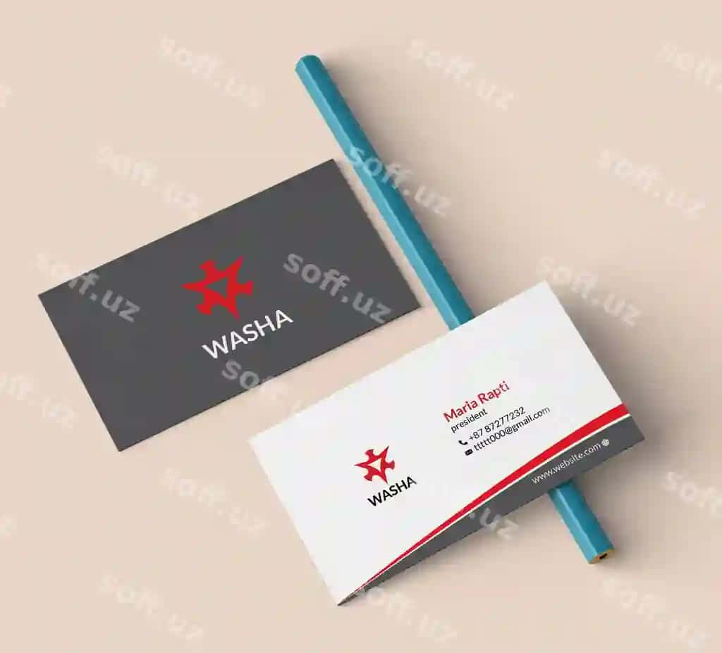 Bisnes karta Vashha kompaniyasi | Business card washha company