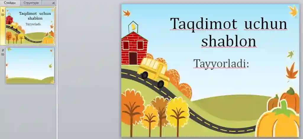 taqdimot shabloni