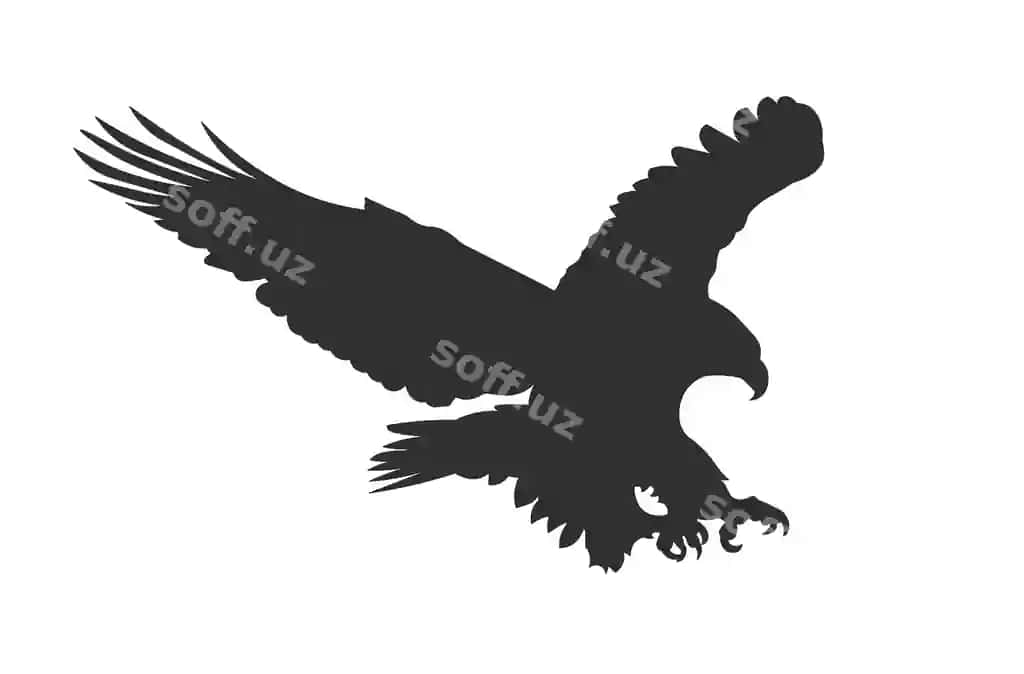Burgut siluet shakl ikon symbol qush tabiat kuch logotip belgi vektor | Eagle silhouette shape icon symbol bird nature power logo sign vector