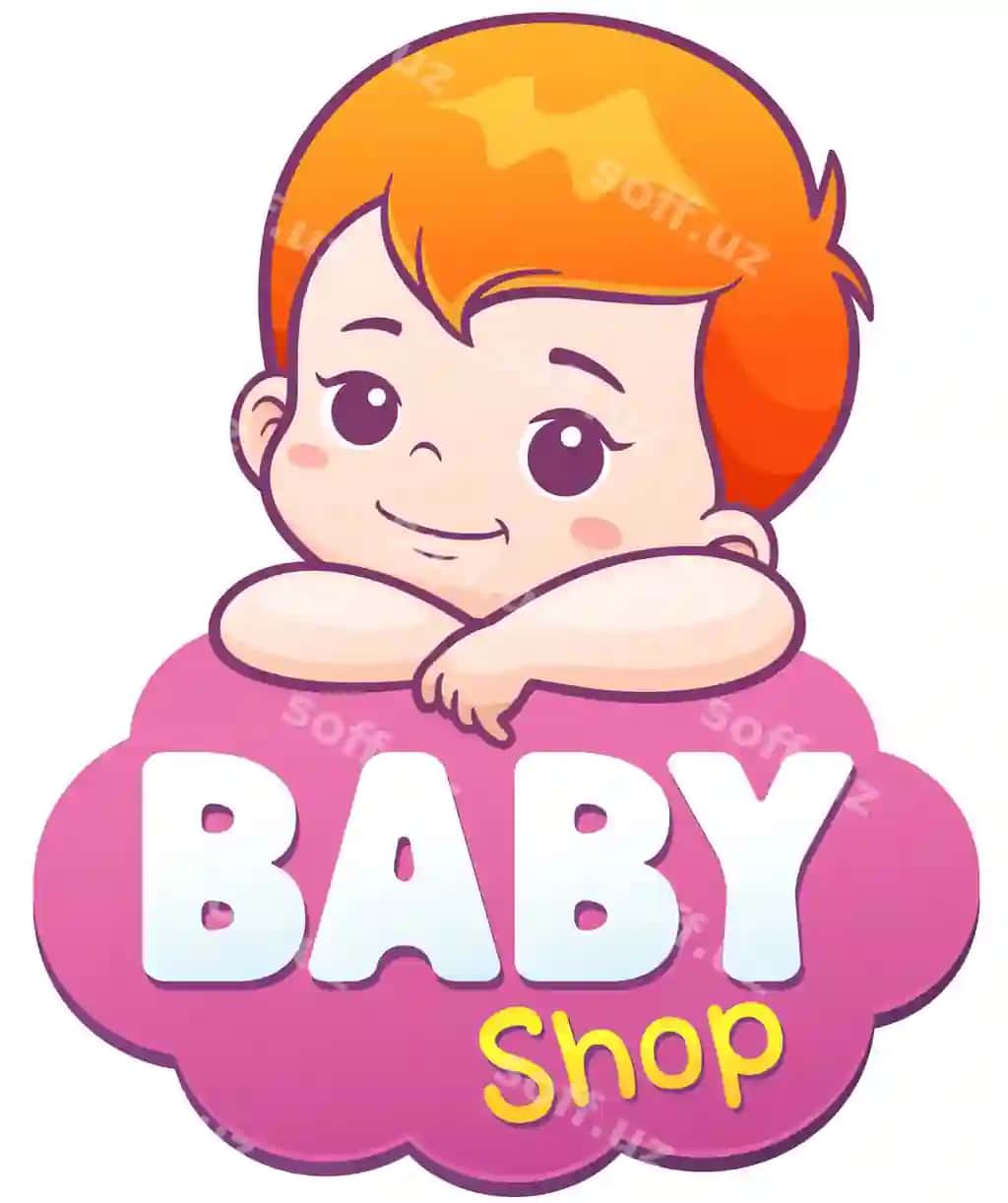Kartina chiroyli chaqaloq g'amparasi logotip kontseptsiyasi | Cartoon cute baby baby care logo concept