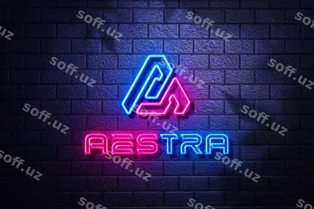 Neon yorqinlik effektlari logo namunasi | Neon light effects logo mockup