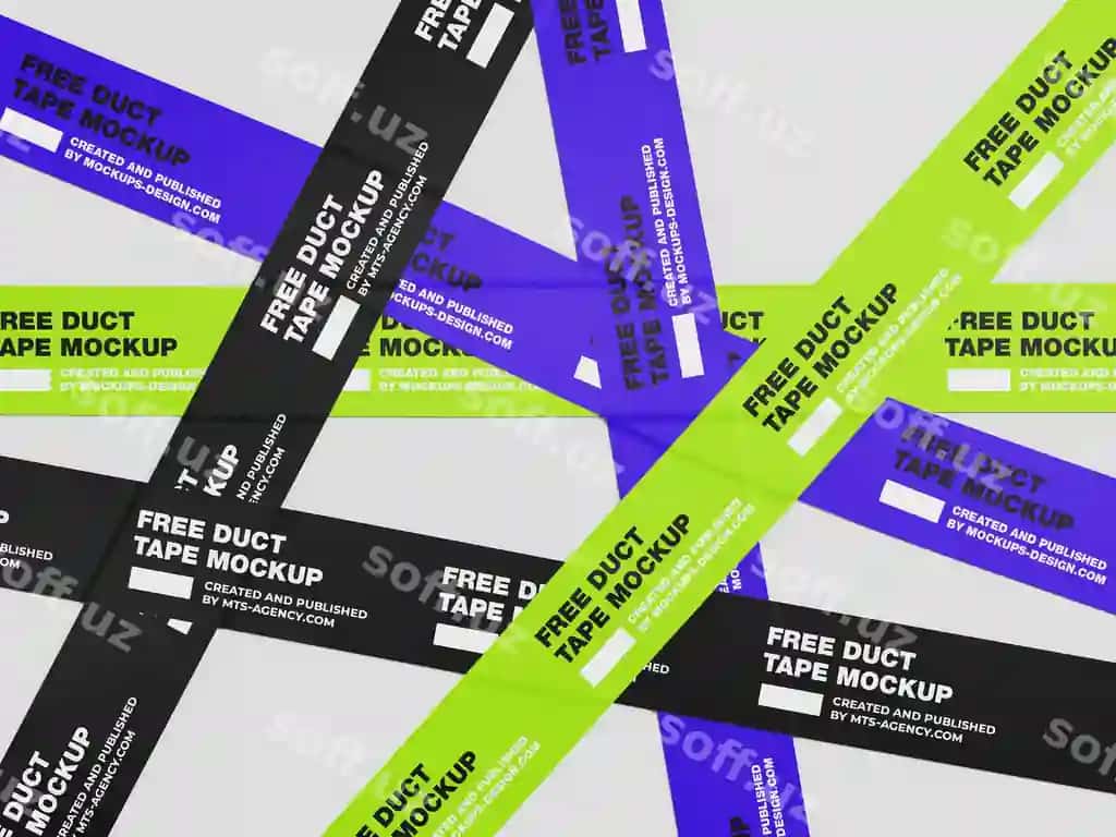 Kanat lenti namunalari psd | Tape duct mockups psd