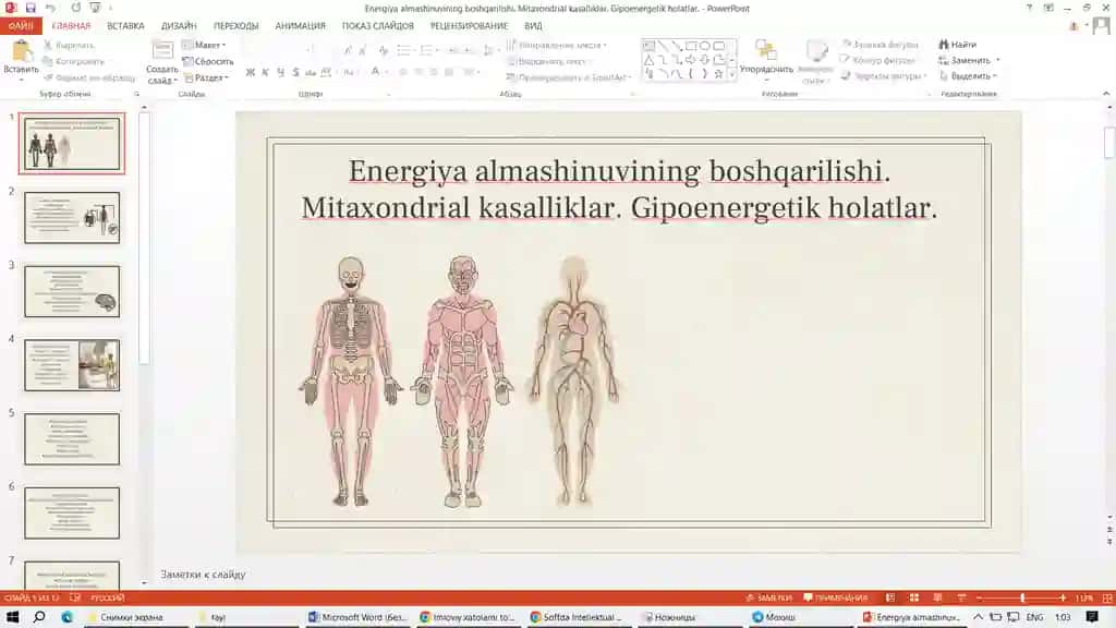 Energiya almashinuvining boshqarilishi. Mitaxondrial kasalliklar. Gipoenergetik holatlar.