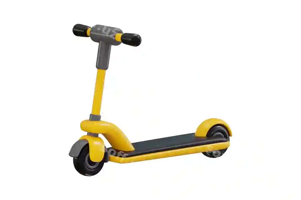 Kick skuter ikonasi 3d render vektor illustratsiyasi | Kick scooter icon 3d rendering vector illustration