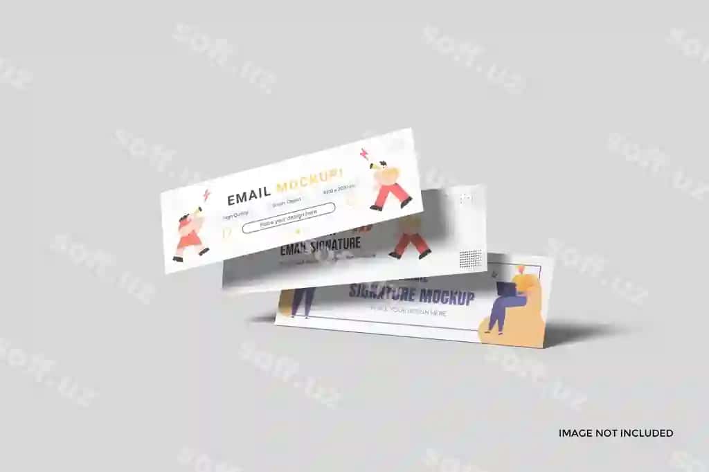 Elektron pochta imzosi mockup | Email signature mockup