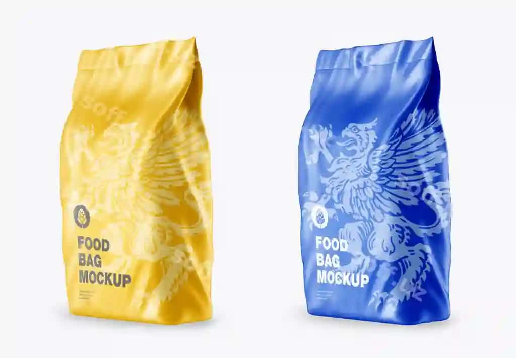 Plastik ovqat sumkasi mockup | Plastic food bag mockup