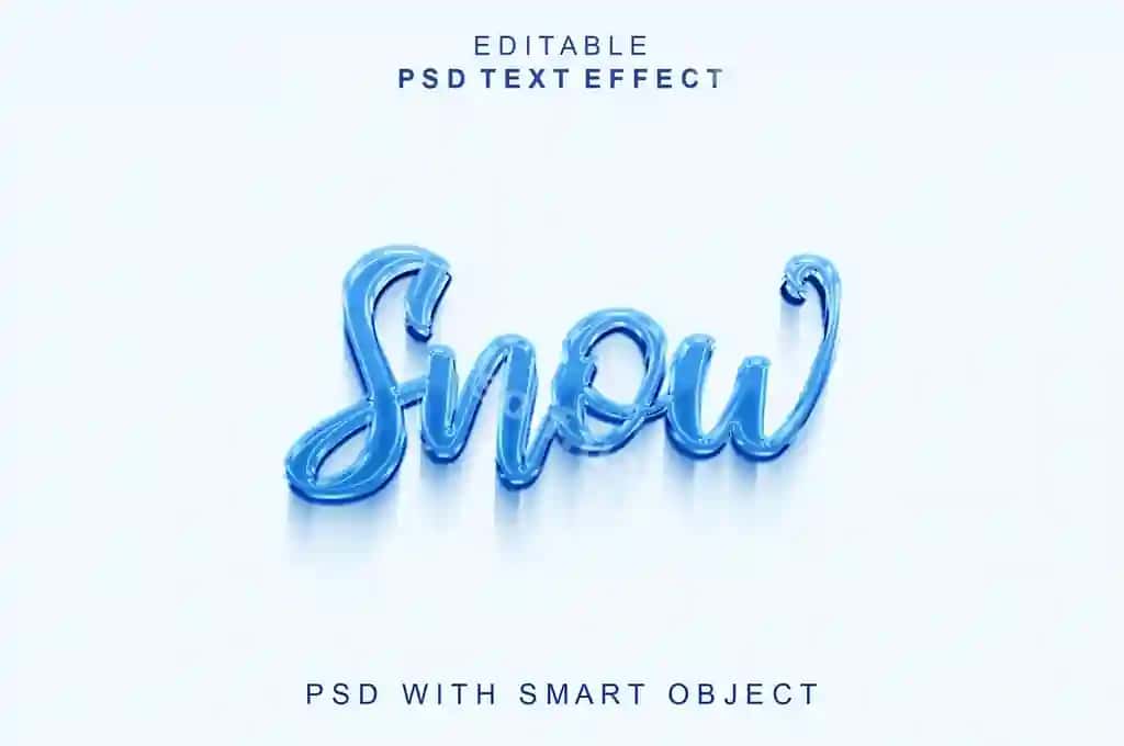 Qor 3d matn effekti | Snow 3d text effect