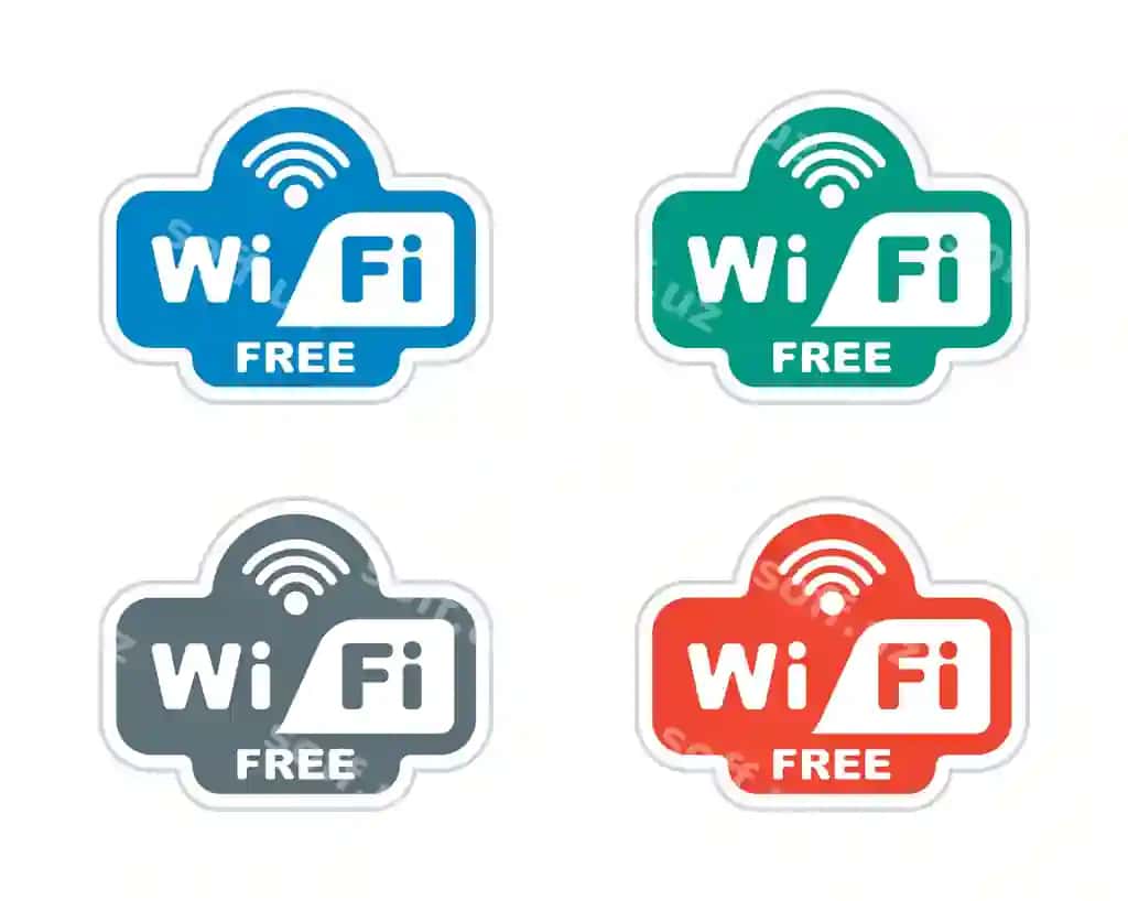 Rangli wifi stikerlar Internet kafelar Bepul internetga kirish | Colored wifi stickers internet cafes free internet access