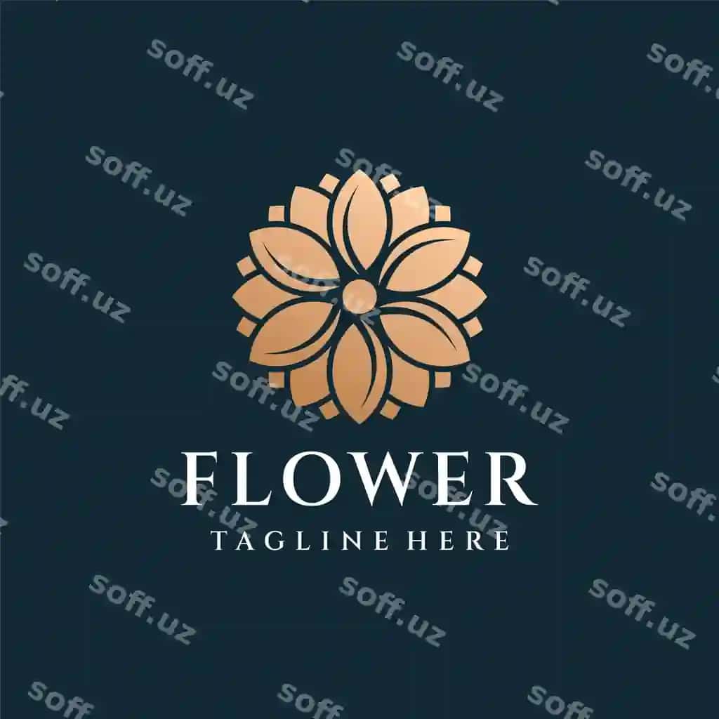 Gul hasharot oltin logo dizayn ilhomi | Flower luxury gold logo design inspiration