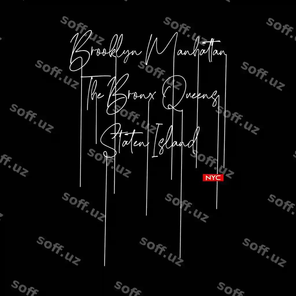 Brooklyn tipografiya dizayn bosishga tayyor t-shirtlar | Brooklyn typography design print ready t shirts