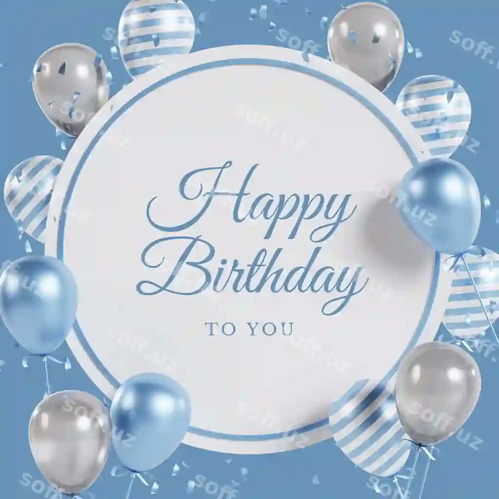 Tug'ilgan kuning kartochkasi 6 | Happy birthday card 6