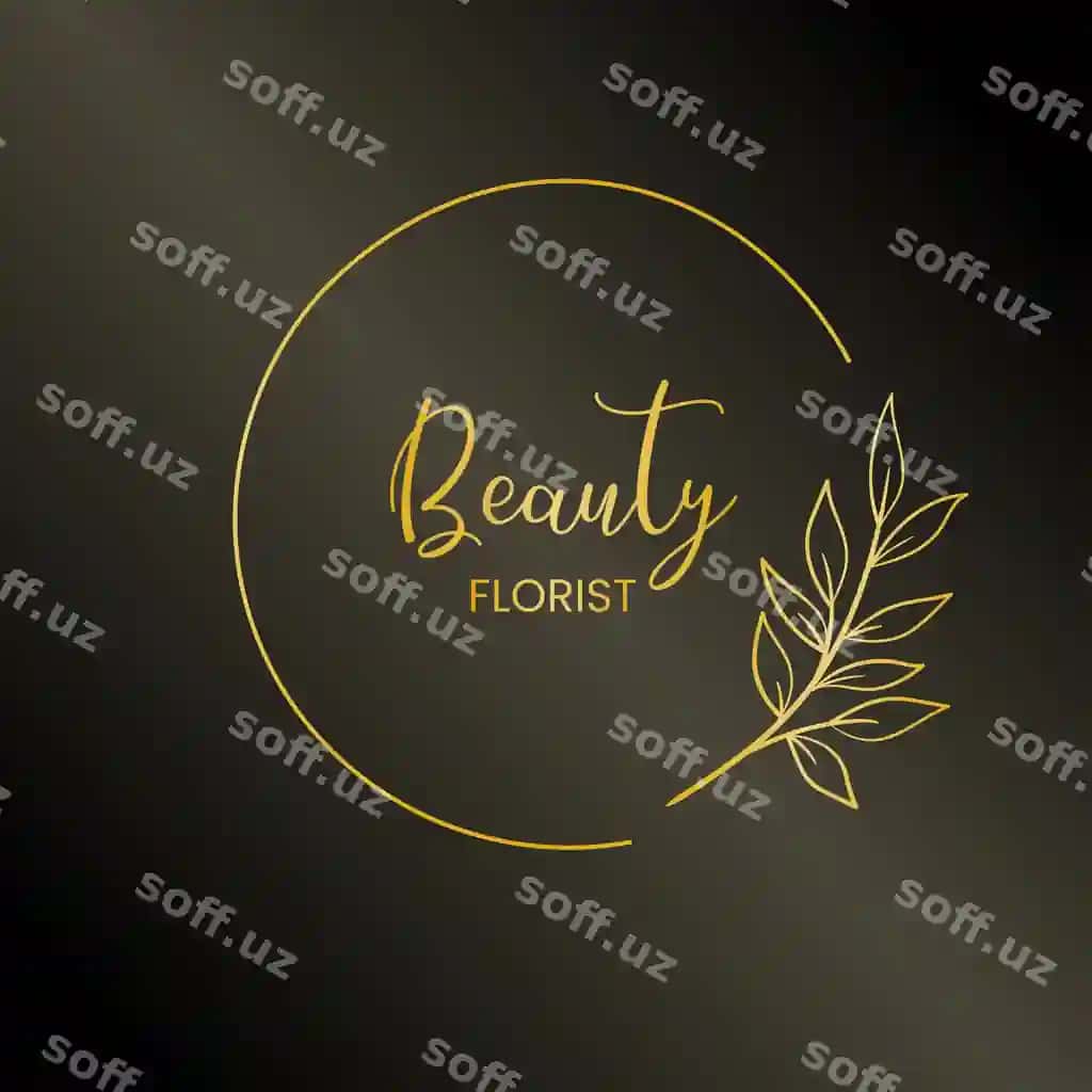 Yaroqli minimalizm logotipi şabloni | Leaves minimalist logo template