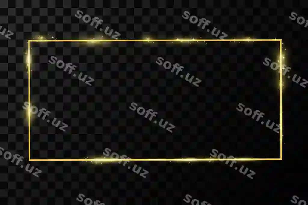 Oltin ramka yorqinlik effektlari yorqin to'g'ri burchakli to'rtburchak ajraltirilgan qora fonda | Golden frame with lights effects shining rectangle isolated black