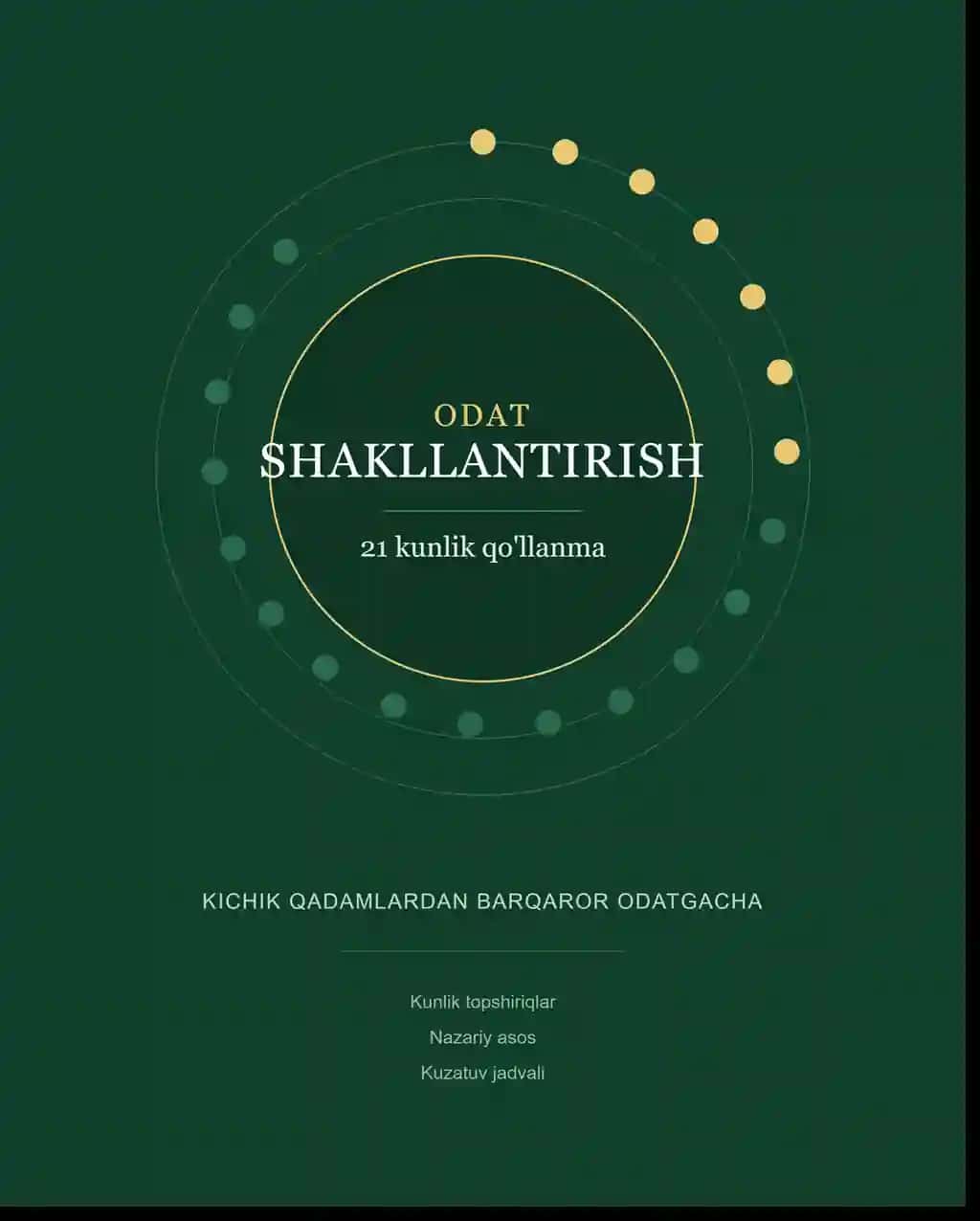 Odat shakllantirish 21 kunlik qollanma