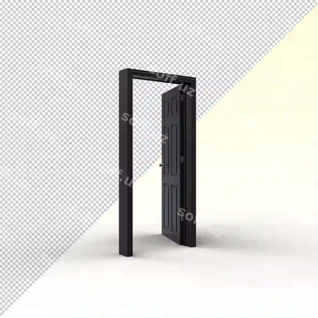 Qora ichki ochiq devor ramasi | Black interior open door frame