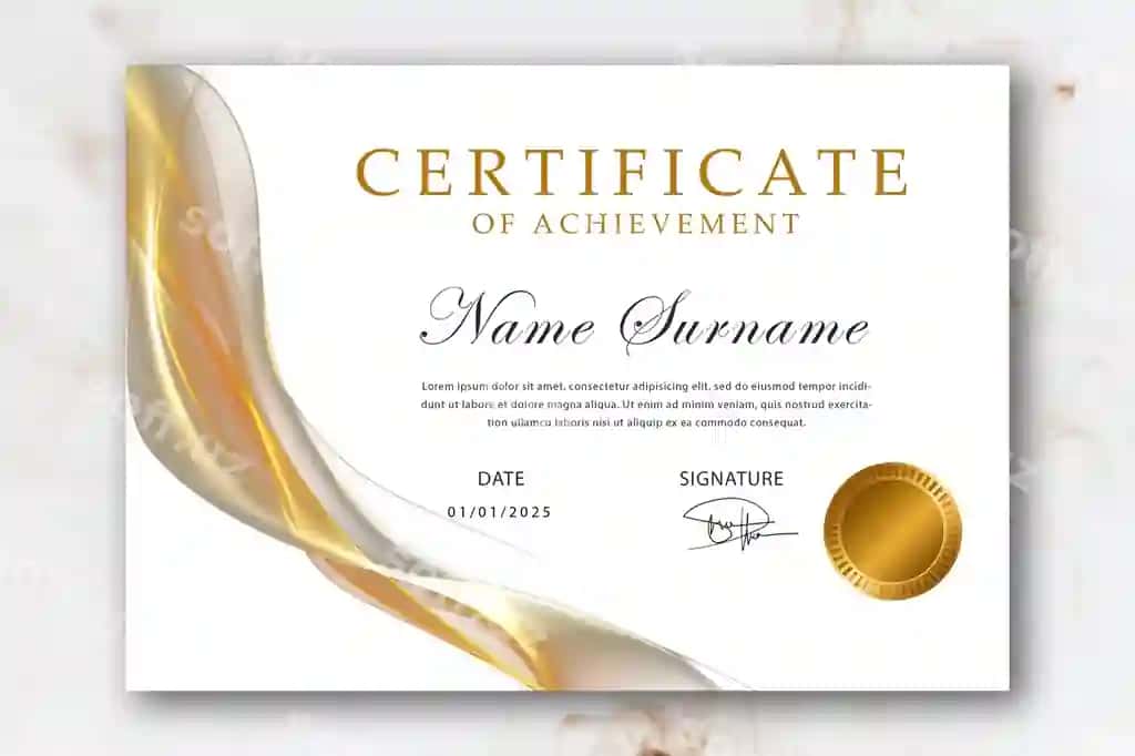 Elegent sertifikat muvaffaqiyat shabloni | Elegant certificate achievement template