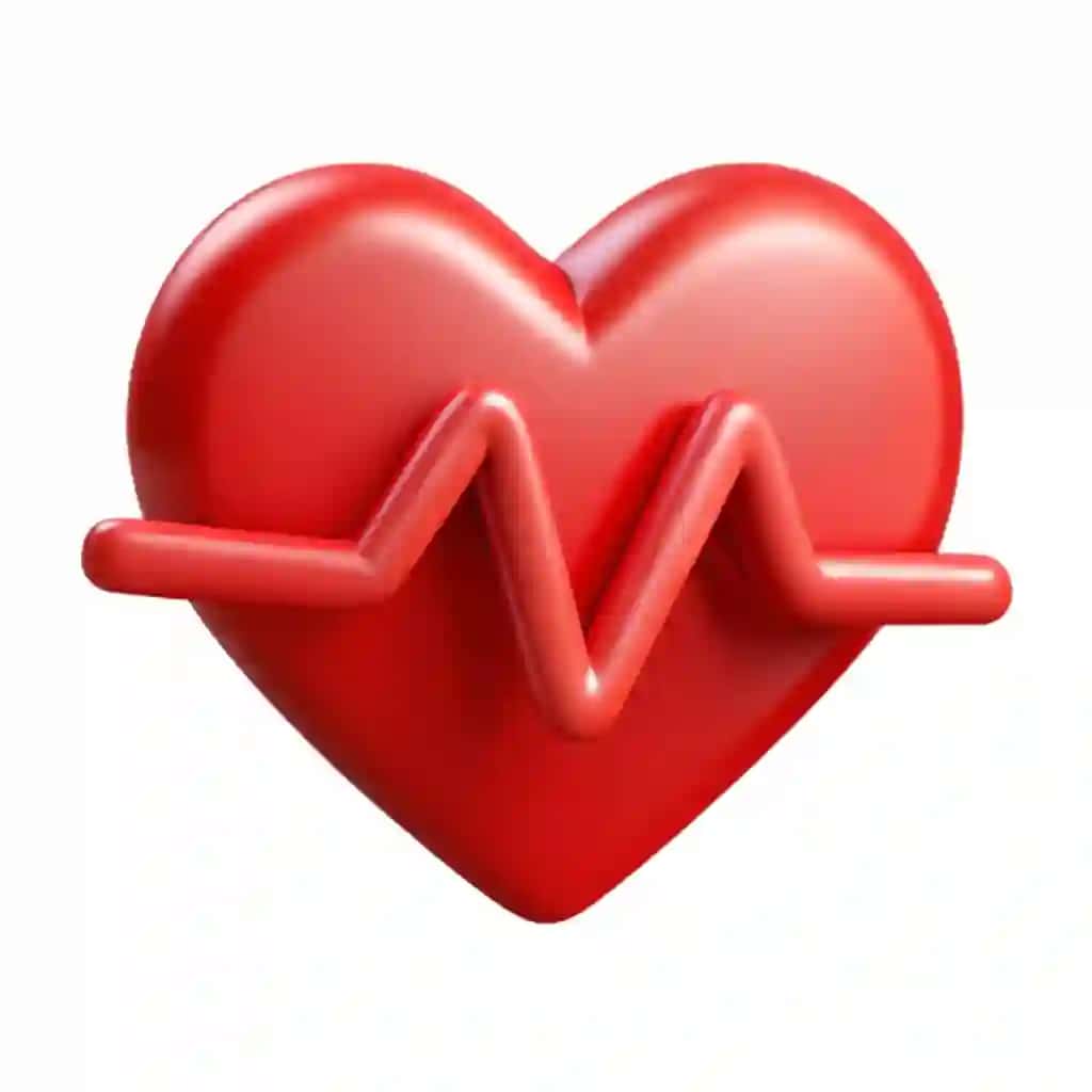 Yurak urishi chizig'i sog'ligi bilan 3D yurak belgisi | 3d heart icon with heartbeat line health
