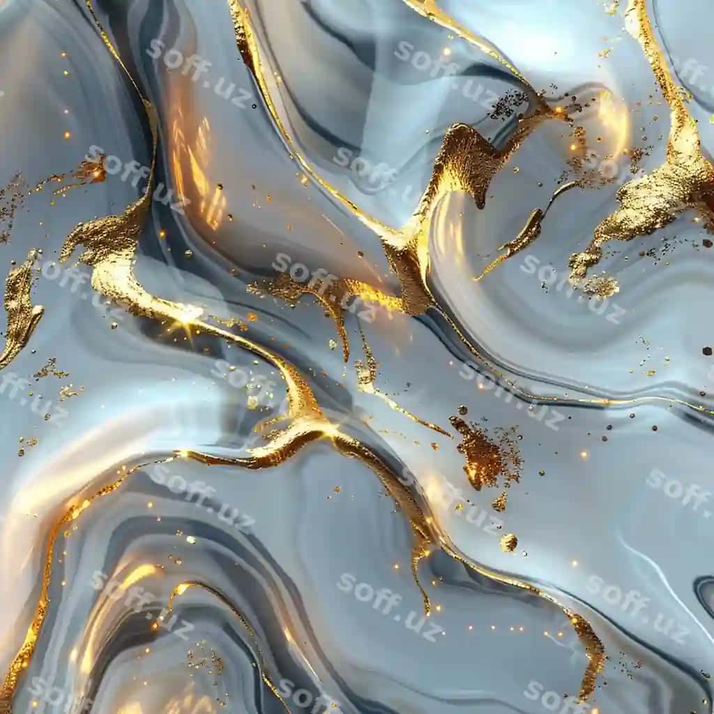 3D renderlangan realistik suyuq marmar orqa fonda o'tkir atqich | 3d rendered realistic liquid marble background with gold
