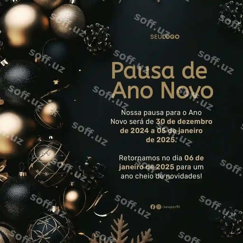Ijtimoiy tarmoqlarda Yangi yil e'loni | Social media new year notice aviso de ano novo nas redes sociais