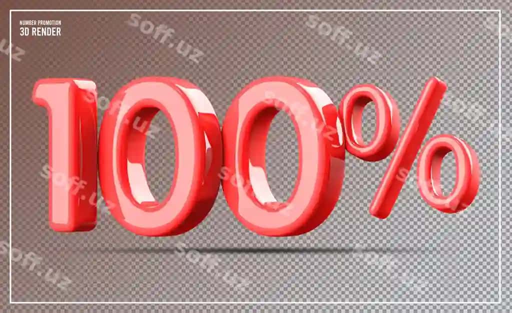 100 foiz qizil shaffof targ'ovat | 100 percent red glossy promotion