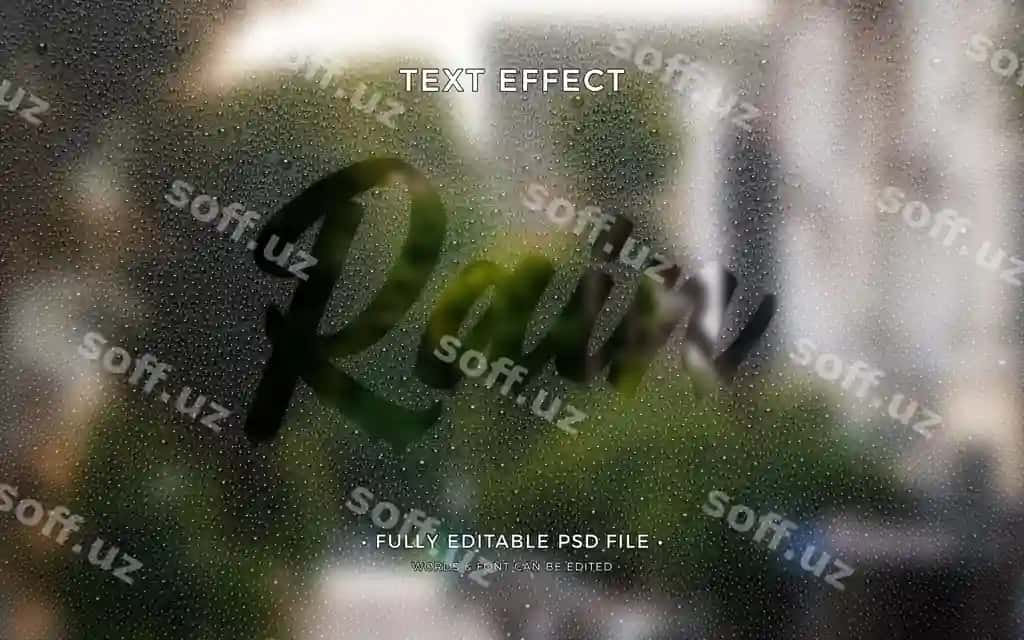 Havo hosilat effekti | Weather text effect
