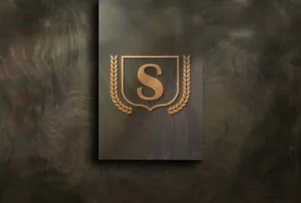 Hashamatli brending belgisi logotipi maketi | Luxury branding sign logo mockup
