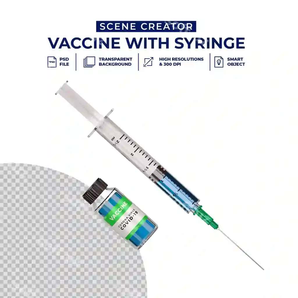 Chiroyli 3D dizaynli vaksina shiringa bilan | Beautiful vaccine with syringe 3d design