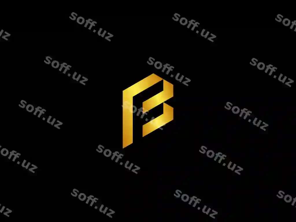 Qora fon sariq b logotipi bilan | Black background with yellow b logo