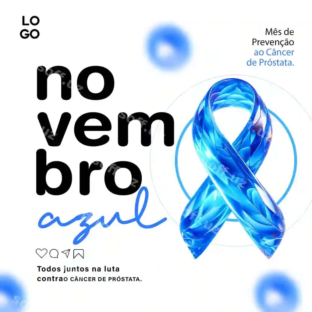 Tahrirlanga olindi PSD Ijtimoiy tarmoqlar Ko'k Noyabr Prostat rakasi haqida xotira | Editable psd social media blue november prostate cancer awareness