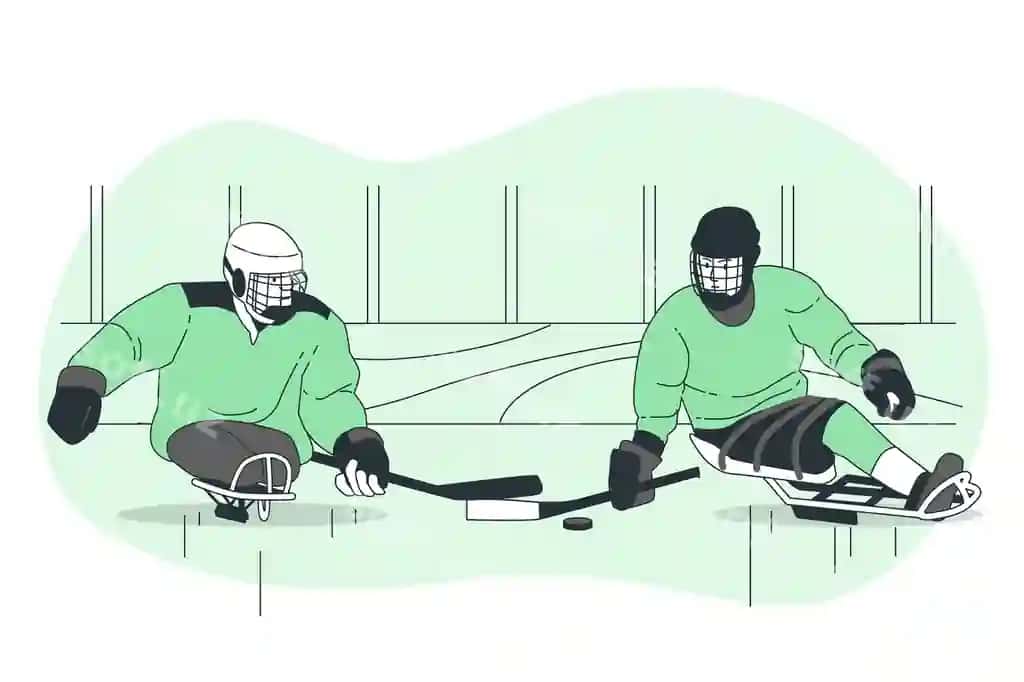 Para yuiriq kontseptsiya illustratsiyasi | Para ice hockey concept illustration