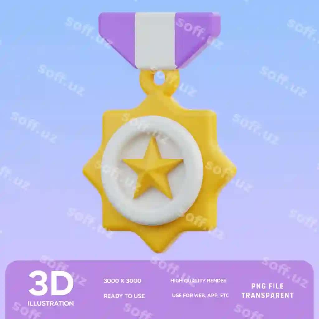 Psd badgе 3d illyustratsiyasi | Psd badge 3d illustration