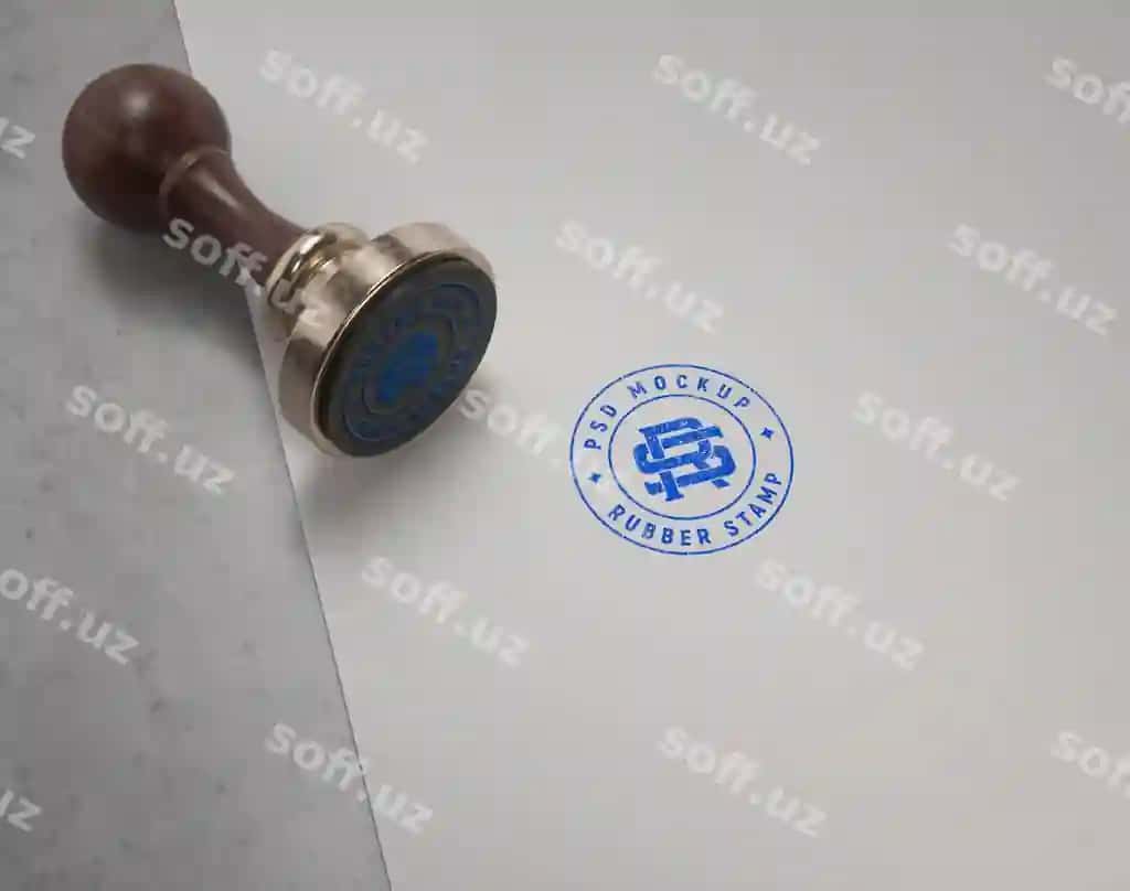 Qog'ozliq chizma varaq | Rubber stamp mock up paper