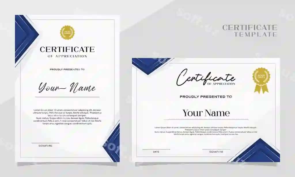 Elegant sertifikat erishish shabloni | Elegant certificate achievement template