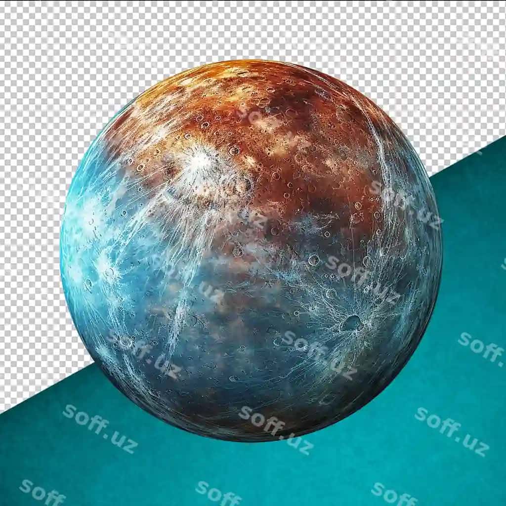 Psd 3d planeta shaffof orqa fonda | Psd 3d planet transparent background