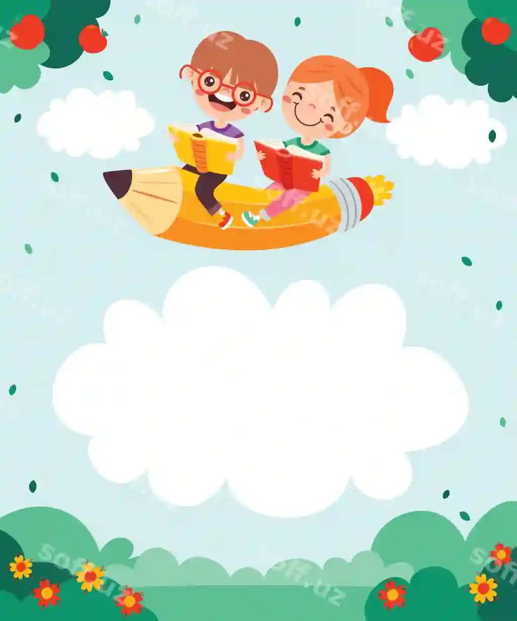 Bolalar kitob o'qiyotgan qalam | Children reading book pencil