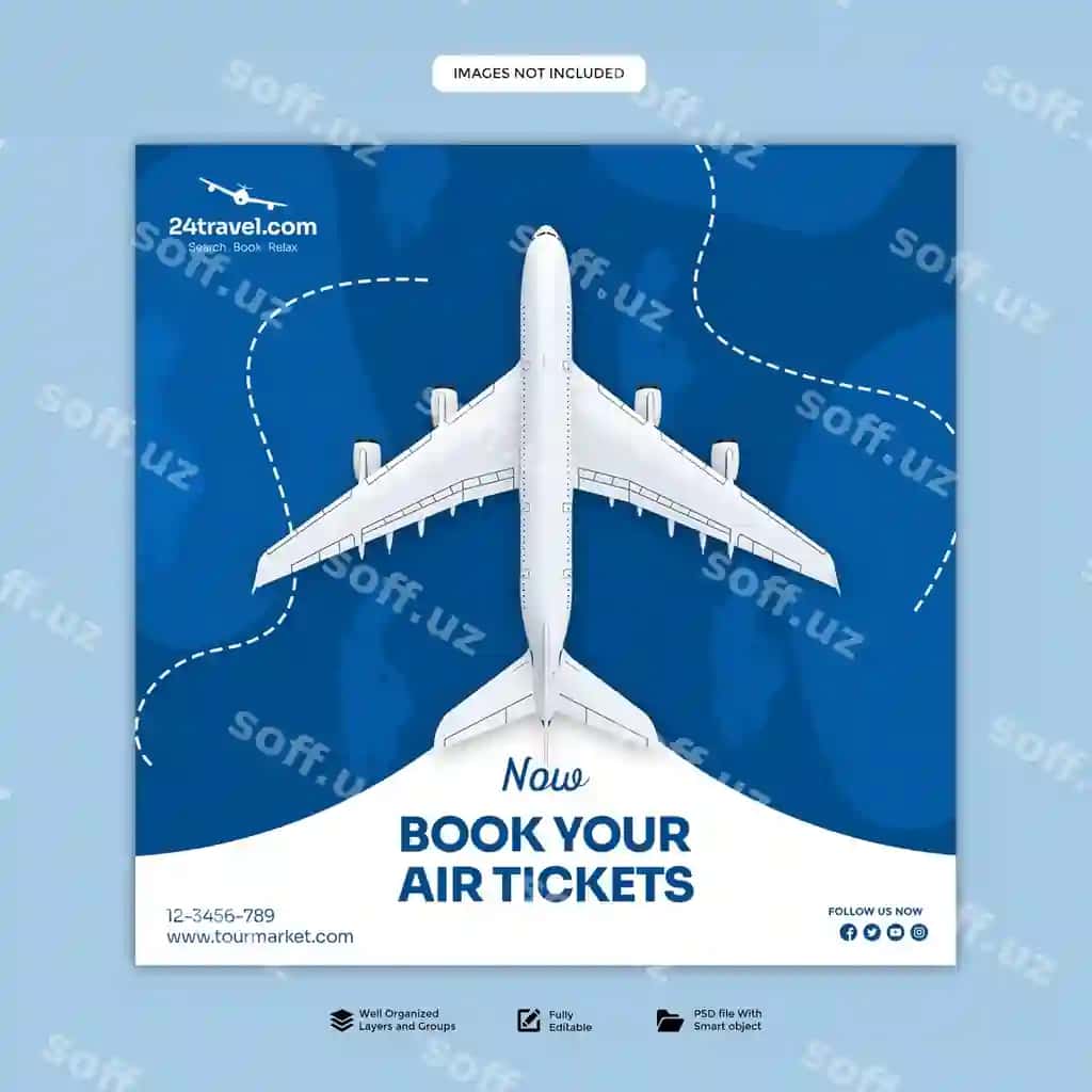 Poster chiptangizni bron qiling havasko'chaga bilet oling | Poster book your ticket your air show