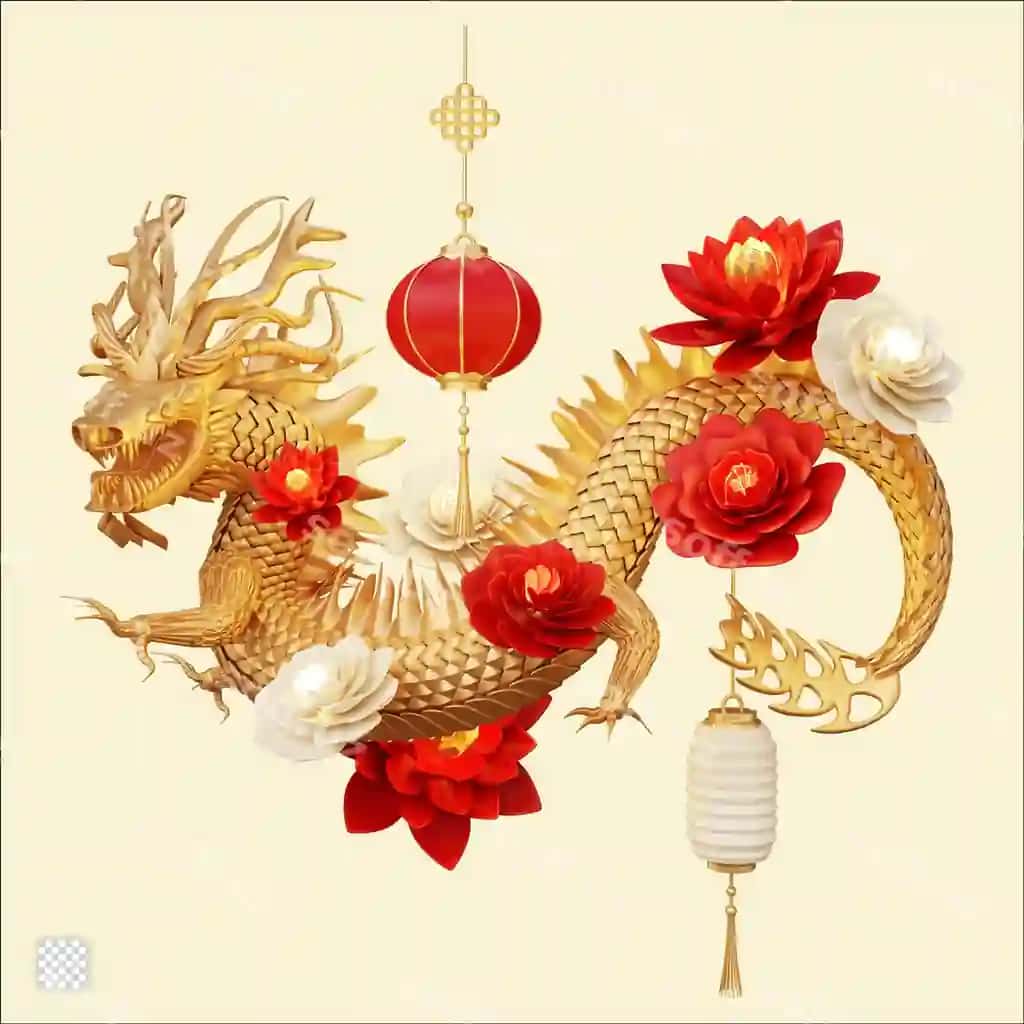 Xitoy yangi yil uch oʻlchovli element | Chinese new year 3d element