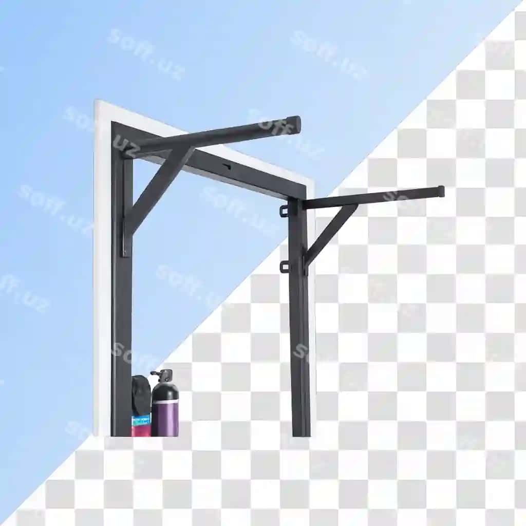Tortishma bar ajraltirilgan shaffof fonda | Pull up bar isolated transparent background