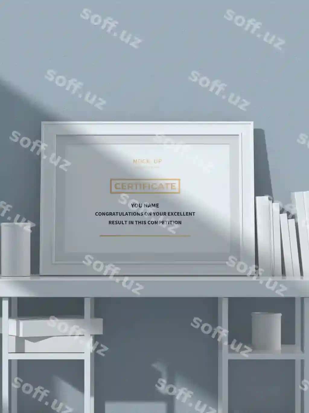 Zamonaviy tushuncha sertifikat ramkasi mockup | Modern concept certificate frame mockup