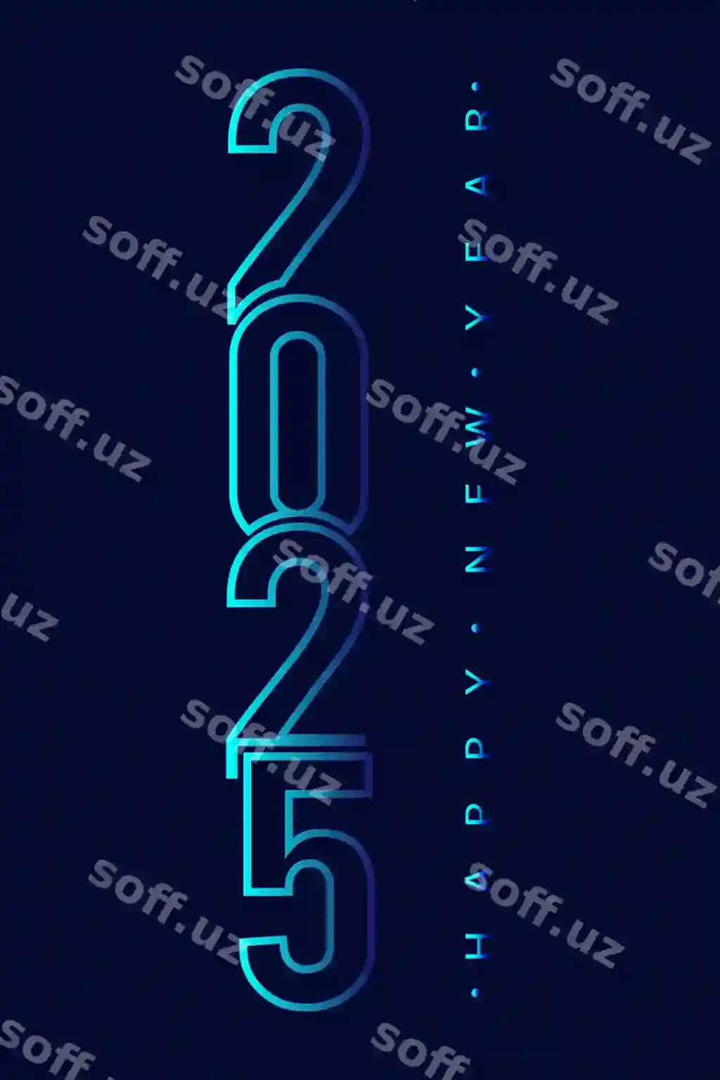 Baxrom 2025 yil yangi yil matn dizayni broshyura dizайна шаблон картa banner | Happy new year 2025 text design brochure design template card banner