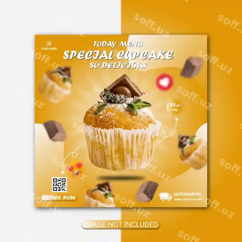 Instagram posti tort flyer shabloni dizayni premium vektor | Instagram post cake flyer template design premium vector