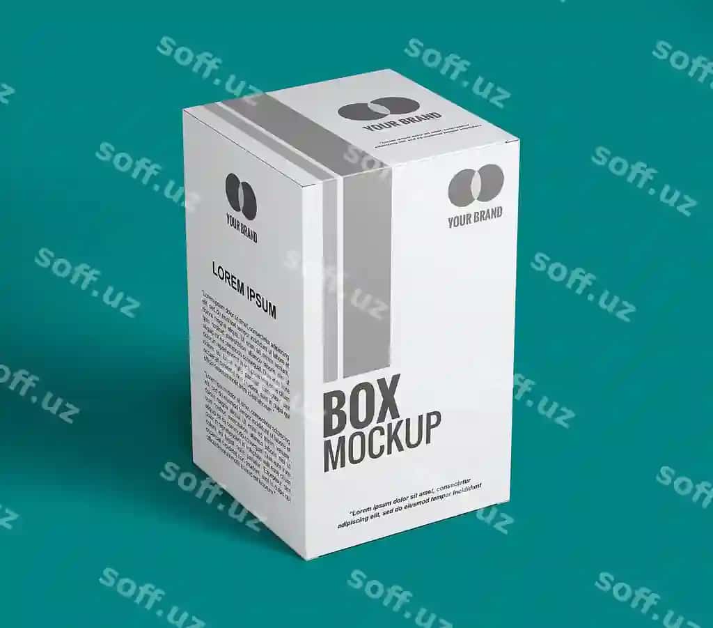 Yaqinlashuvchi kutiya mockup dizayni | Close up box mockup design