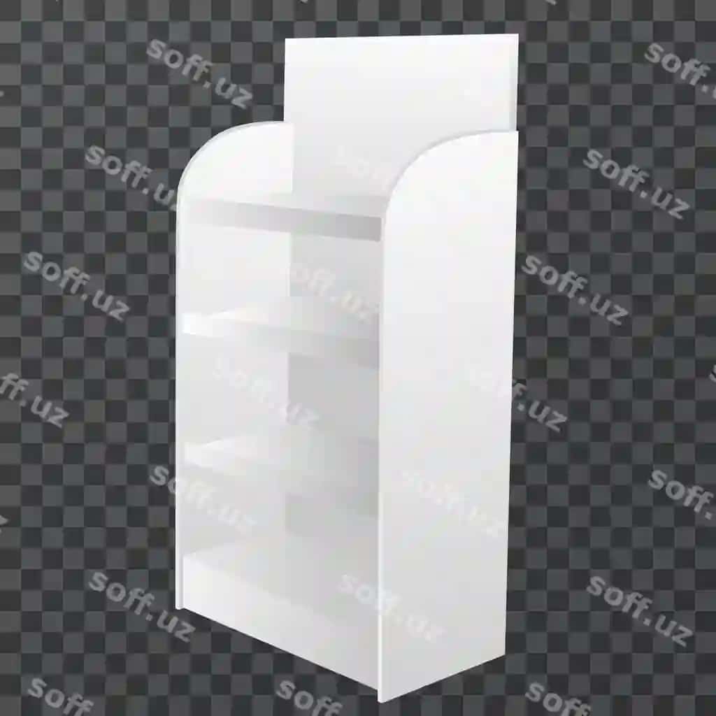 Oq gondola raf bozorga namuna | White gondola shelf mockup retail