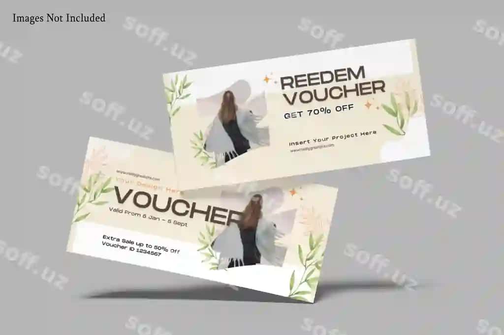 So'mvaucher mockup | Gift voucher mockup
