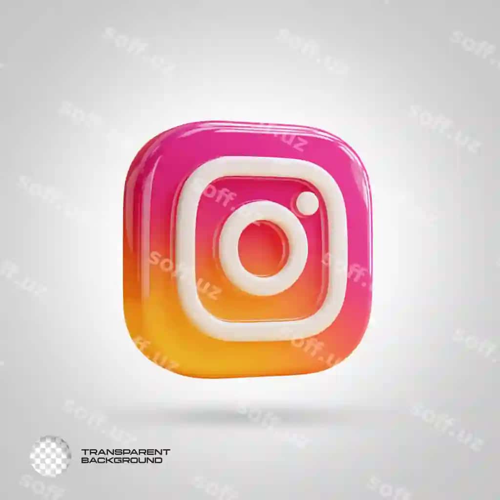 Instagram 3-o'lchovli ikon | Instagram 3d icon
