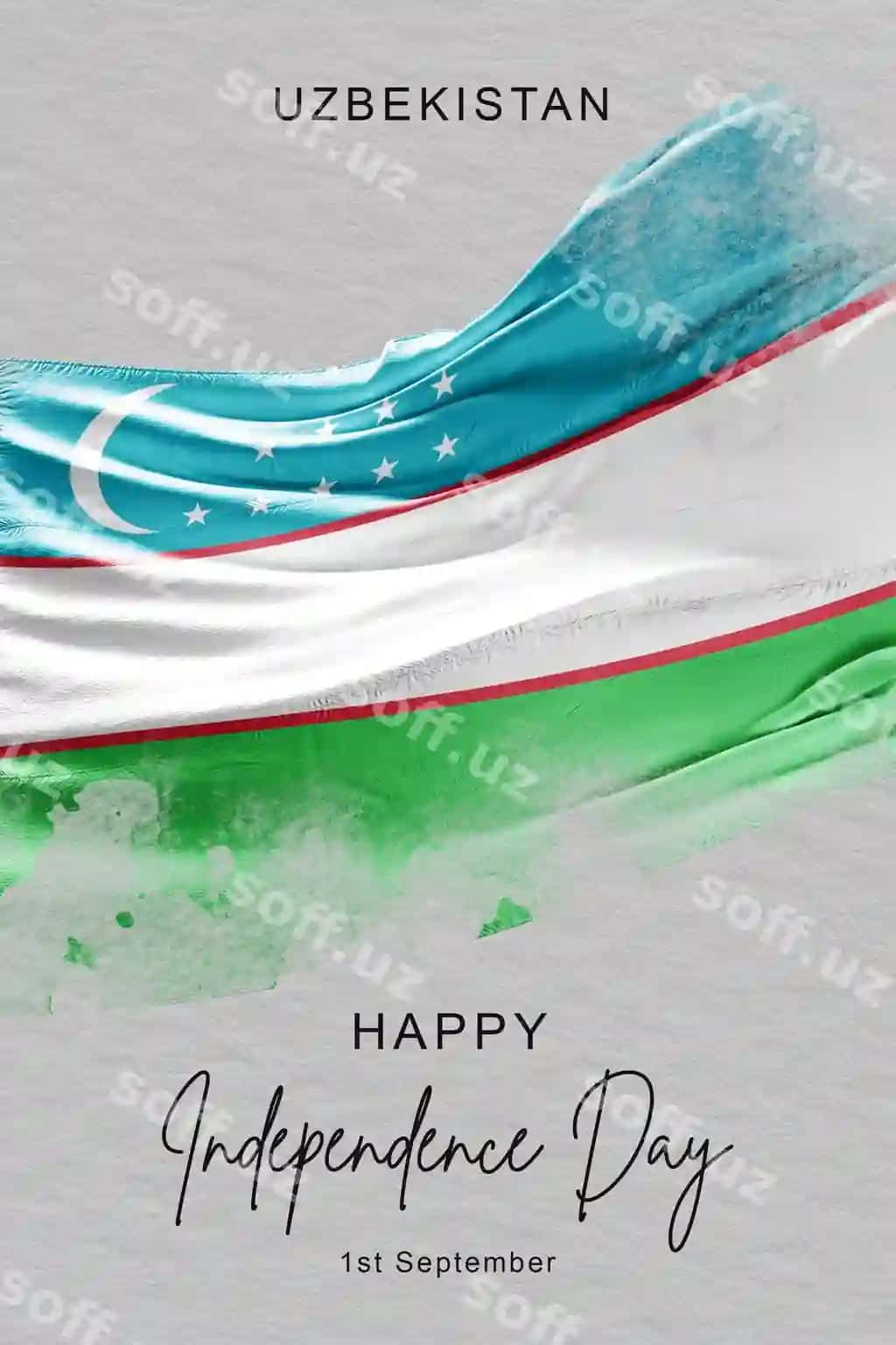 O'zbekiston mustaqillik kuni ijtimoiy tarmoqlar posti uchun banner plakat shabloni | Uzbekistan independence day social media post banner poster template