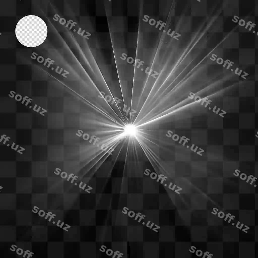 Yorqinlik effektlari shaffof orqa fonda | Light effects transparent background