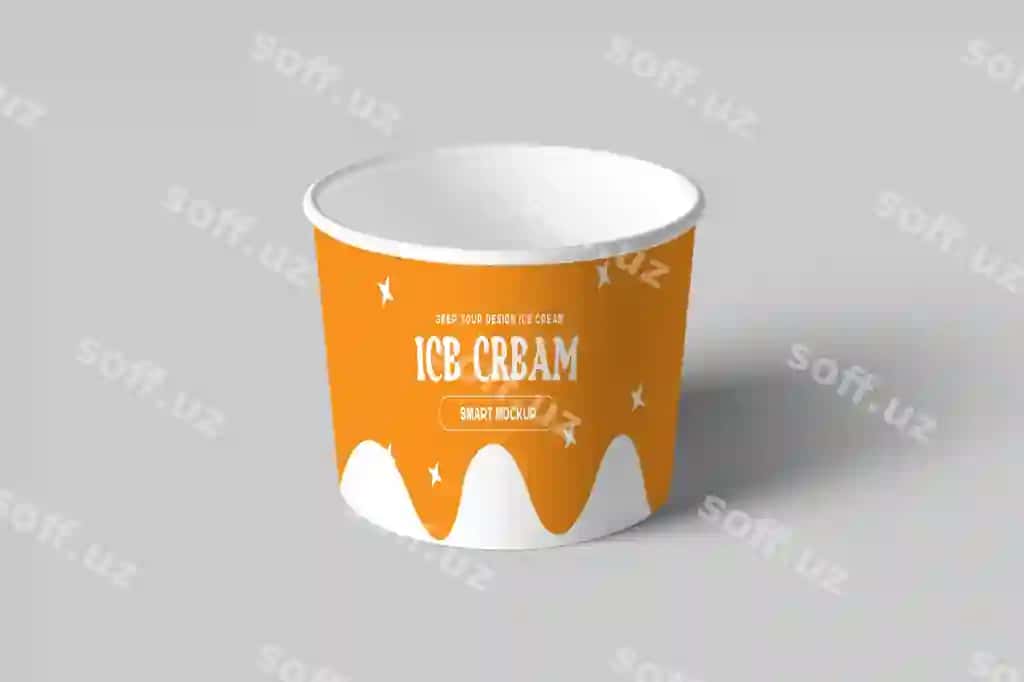 Mooze kupatisi mockup | Ice cream cup mockup