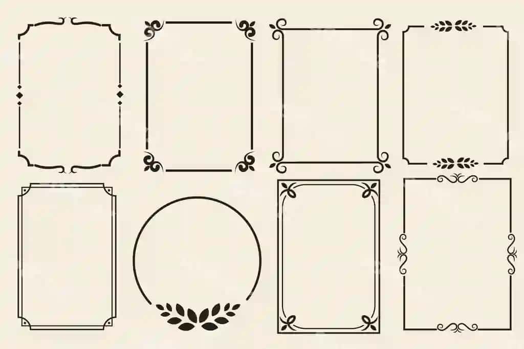 Elegant vintaj ramkalar kolleksiya taklifnoma sertifikatlar dizaynlar | Elegant vintage frames collection invitations certificates designs