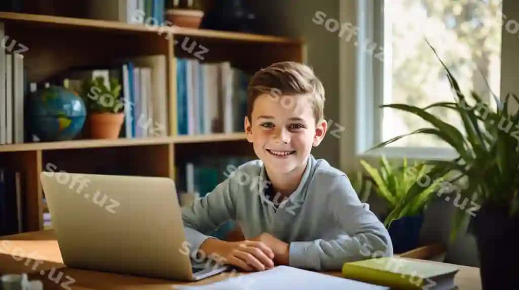 Bolani onlayn ta'limga diriqayotgan | Child focusing online education
